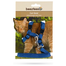Abbildung Beeztees Katzengeschirr Uni Nylon blau