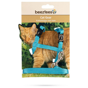 Abbildung Beeztees Katzengeschirr Uni Nylon hellblau