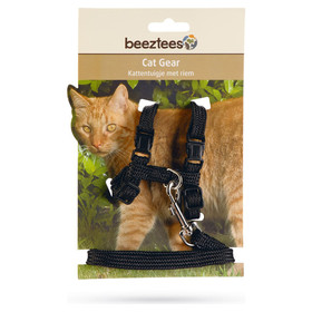 Abbildung Beeztees Katzengeschirr Uni Nylon schwarz
