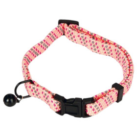 Abbildung Beeztees Katzenhalsband Nylon mit diagonalem Muster rosa