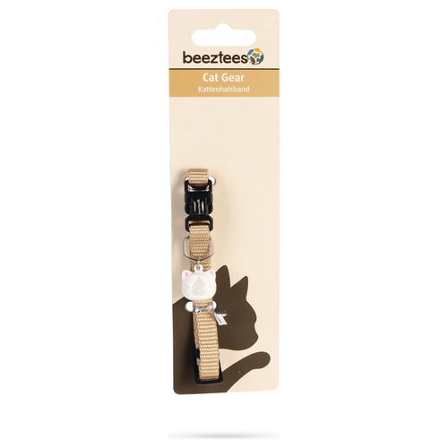 weitere Abbildung Beeztees Katzenhalsband Uni Nylon beige