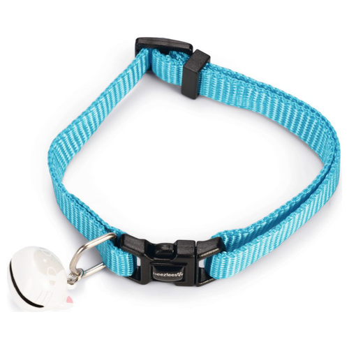 Beeztees Katzenhalsband Uni Nylon hellblau