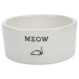 Abbildung Beeztees Katzennapf Meow Keramik wei