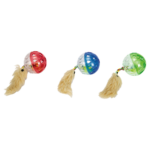 Beeztees Katzenspielzeug Ball mit Feder