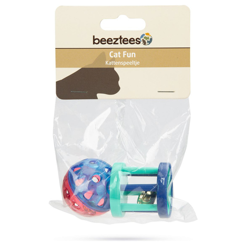 weitere Abbildung Beeztees Katzenspielzeug Ball und Roller mit Glocke - 2 Stck