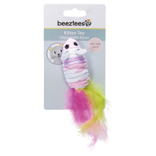 weitere Abbildung Beeztees Katzenspielzeug Chenille Maus Mosey pink