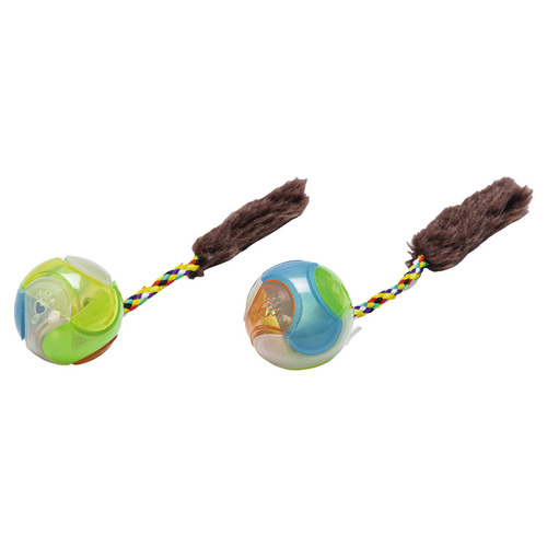 Beeztees Katzenspielzeug Leuchtball mit Feder