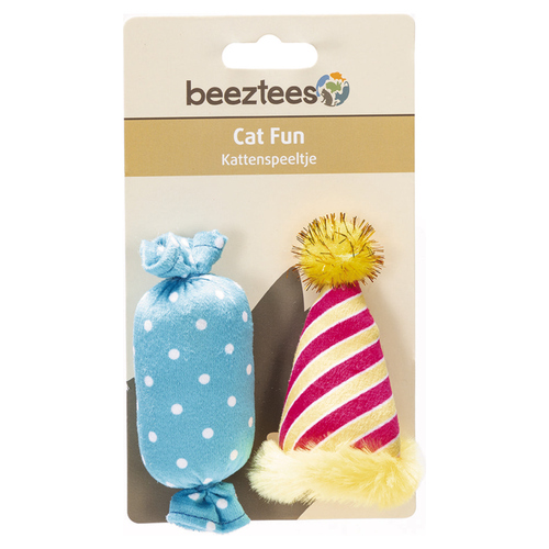 weitere Abbildung Beeztees Katzenspielzeug Partyhut und Bonbon