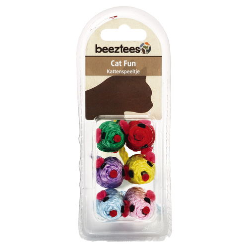 weitere Abbildung Beeztees Katzenspielzeug Spielmaus Ropies - 6 Stck
