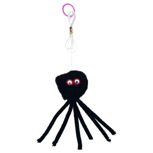 Beeztees Katzenspielzeug Spin Plüsch schwarz