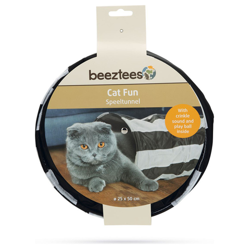 weitere Abbildung Beeztees Katzentunnel Cruzzle Nylon schwarz/wei
