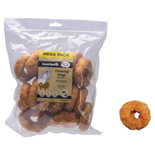 Beeztees Kauring mit Huhn - 15 Stück