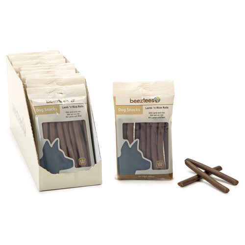 Beeztees Kaurollen Lamm + Reis 150 g - 16 Stück / Sparpaket