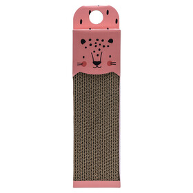 Abbildung Beeztees Kratzbrett Leopard aus Karton rosa