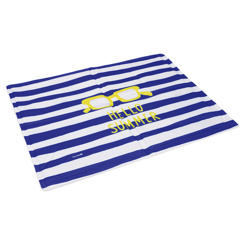 Beeztees Kühlmatte Hello Summer blau/weiß