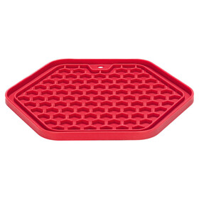 Abbildung Beeztees Leckmatte Hexagon aus Silikon pink