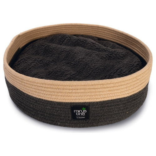 Beeztees Minus One rundes Katzenliegebett Xana grau-beige