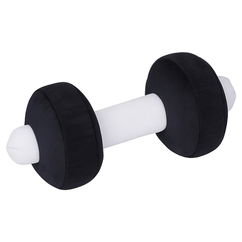 Beeztees Plüsch Hantel schwarz/grau