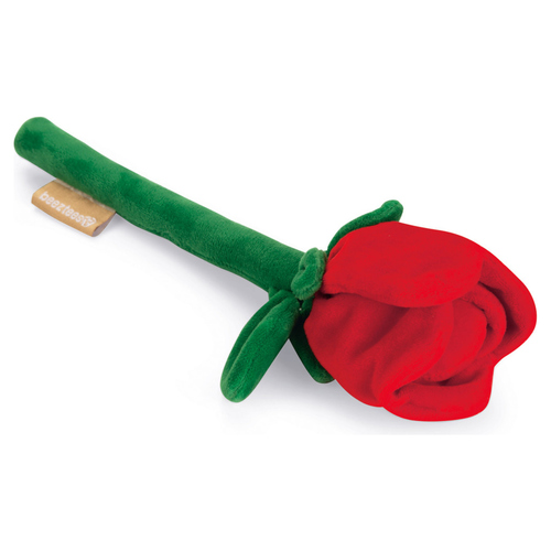 Beeztees Plüschspielzeug Rote Rose rot-grün