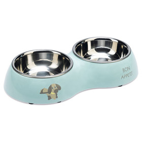 Abbildung Beeztees Puppy Droppy Dinner Set Kunststoff/Edelstahl grn