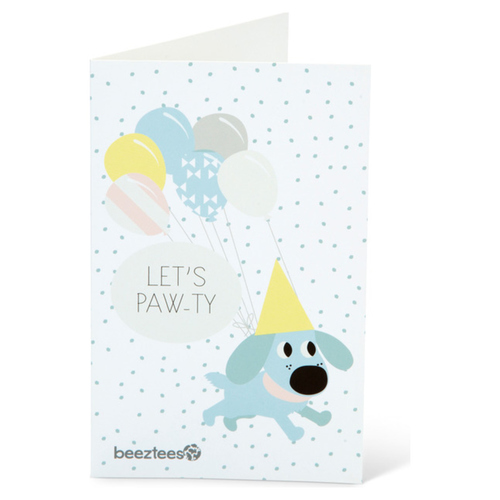 Beeztees Puppy Postkarte mit Umschlag Paw