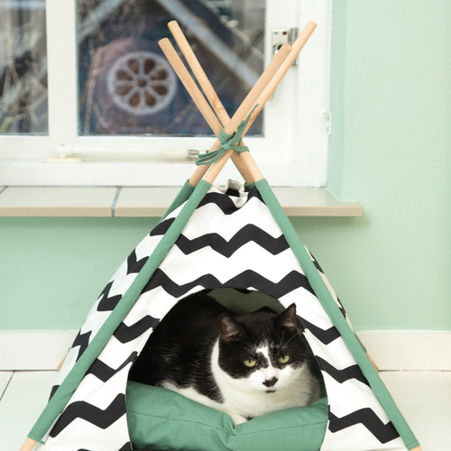 weitere Abbildung Beeztees Tipi Tent Kioni schwarz-wei