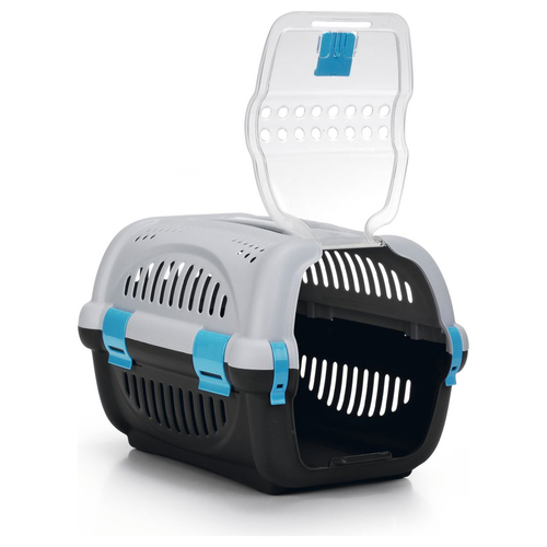 weitere Abbildung Beeztees Transportbox Rhino grau/blau fr Katzen