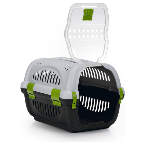weitere Abbildung Beeztees Transportbox Rhino grau/grn fr Katzen