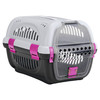 Beeztees Transportbox Rhino grau/rosa für Katzen Abbildung 1