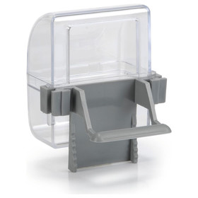 Abbildung Beeztees Vogel Futter-und Wassernapf transparent/grau - 2er Pack
