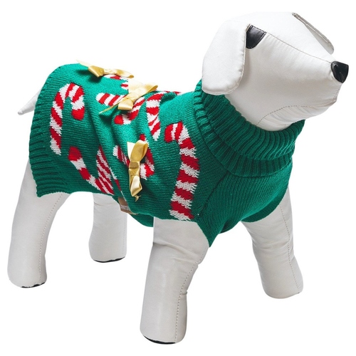 Beeztees Weihnachtspullover Zuckerstangen, Größe: 23 cm