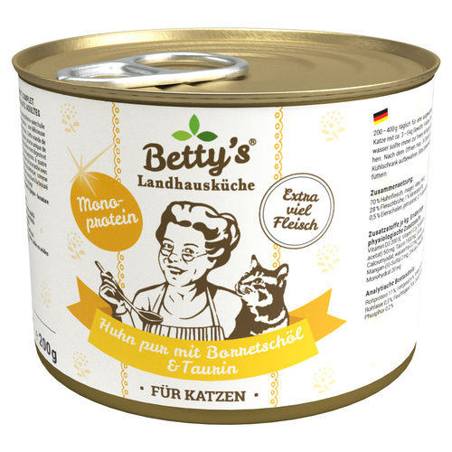 Bettys Landhausküche Huhn pur 200 g - 6 Stück