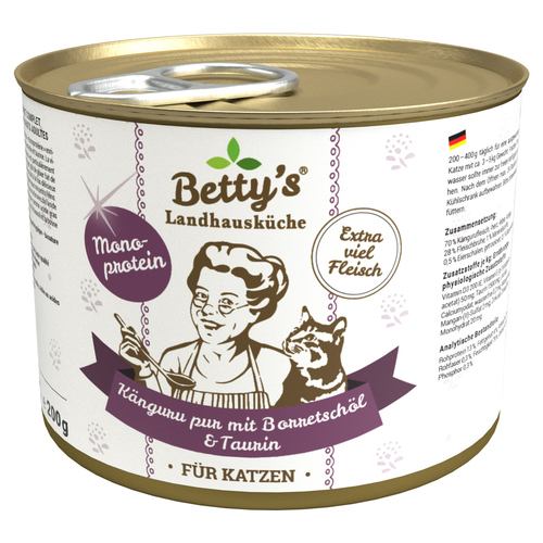 Bettys Landhausküche Känguru pur 200 g - 6 Stück