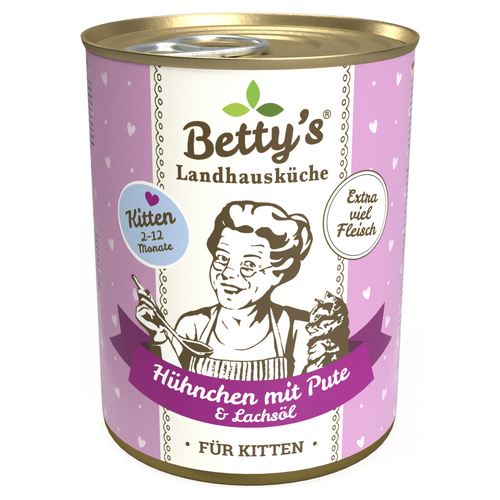 Bettys Landhausküche Kitten Hühnchen mit Pute 400 g - 6 Stück