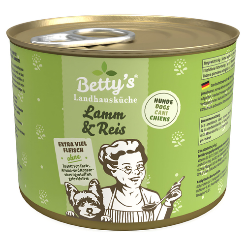 Bettys Landhausküche Lamm & Reis 200 g - 6 Stück