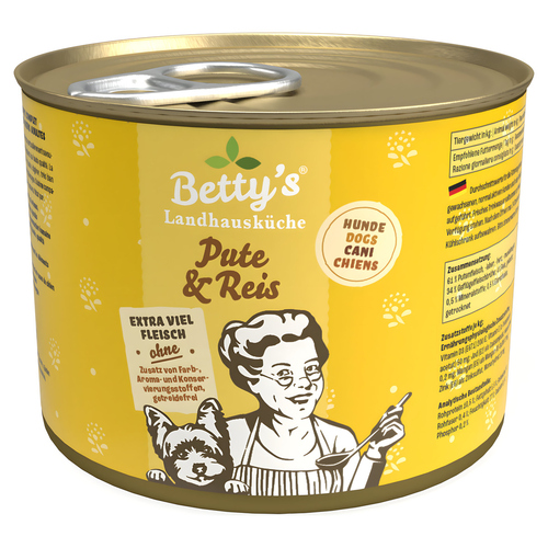 Bettys Landhausküche Pute & Reis 200 g - 6 Stück
