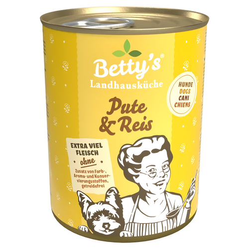 Bettys Landhausküche Pute & Reis 400 g - 6 Stück