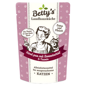 Abbildung Bettys Landhauskche Rind pur mit Borretschl & Taurin 100 g - 12 Stck