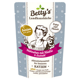 Abbildung Bettys Landhauskche Senior Hhnchen mit Krbis & Lachsl 100 g - 12 Stck