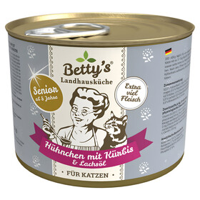 Abbildung Bettys Landhauskche Senior Hhnchen mit Krbis & Lachsl 200 g - 6 Stck