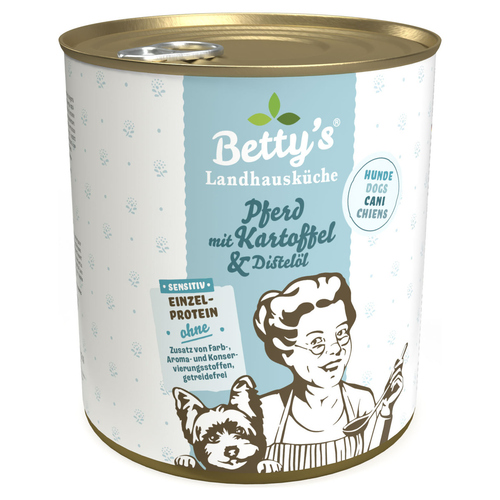 Bettys Landhausküche Sensitiv Pferd mit Kartoffel & Distelöl 800 g