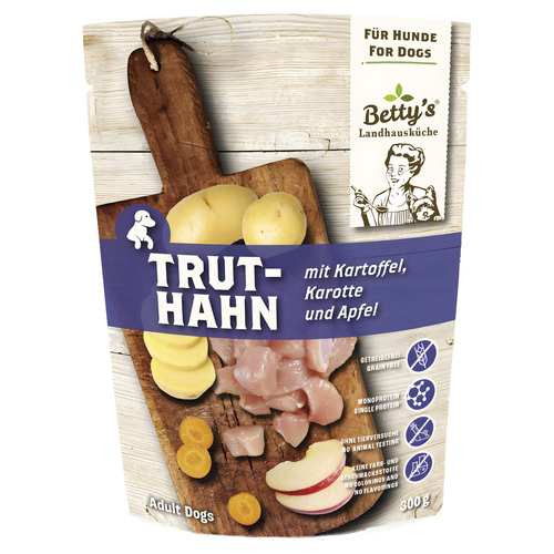 Bettys Landhausküche Truthahn mit Kartoffel, Karotte und Apfel 300 g - 10 Stück