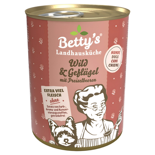 Bettys Landhausküche Wild & Geflügel mit Preiselbeeren 400 g - 6 Stück