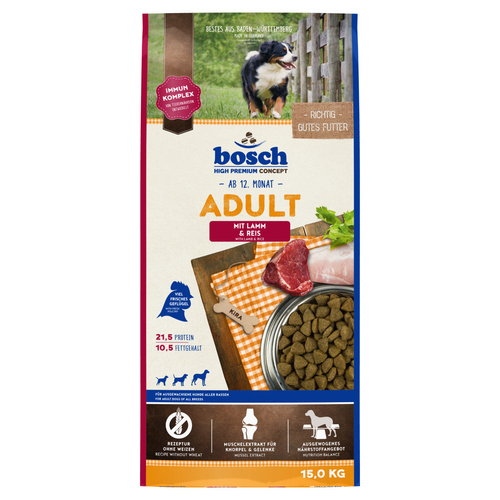 Bosch Adult mit Lamm & Reis 15 kg