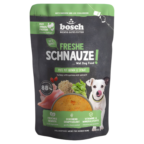 Bosch Freshe Schnauze Pute + Quinoa + Spinat 250 g