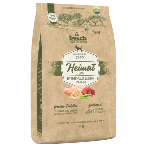 Bosch Heimat Adult mit Simmentaler Landrind, Erbsen & Reis 2,4 kg