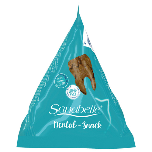 Sanabelle Dental-Snack Für Katzen – 50 X 20 G Beutel, Fördert Zahnhygiene Mit Spezieller Zahnform
