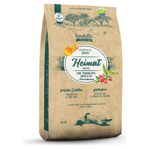 Bosch Sanabelle Heimat Sensitive feine Tierwohl-Pute mit Erbsen & Reis 8 kg