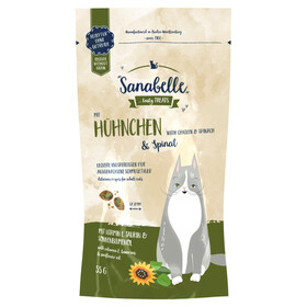 Abbildung Bosch Sanabelle Knusperkissen Huhn & Spinat 55 g
