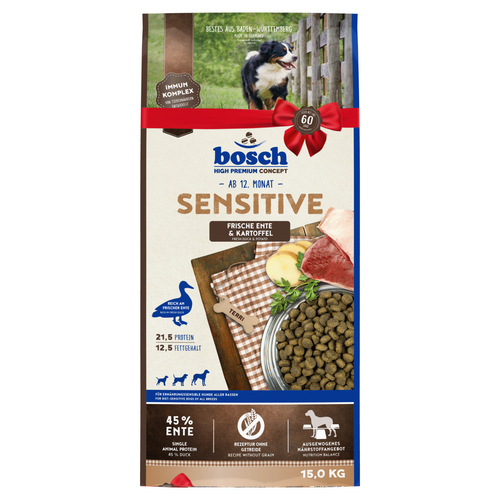 Bosch Sensitive mit Ente & Kartoffel 15 kg